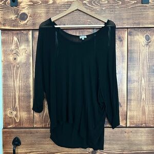 Splendid boat neck Black Women's Top